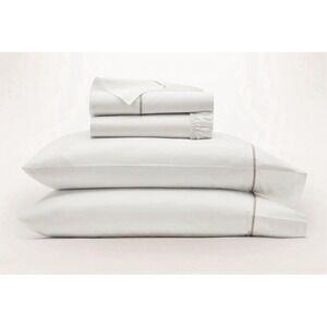 Boll And Branch  King/standard Signature Embellished Sheet Set White/Oak